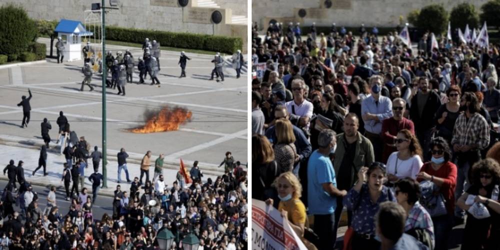 Yunanistan'da grev, olaylara sahne oldu