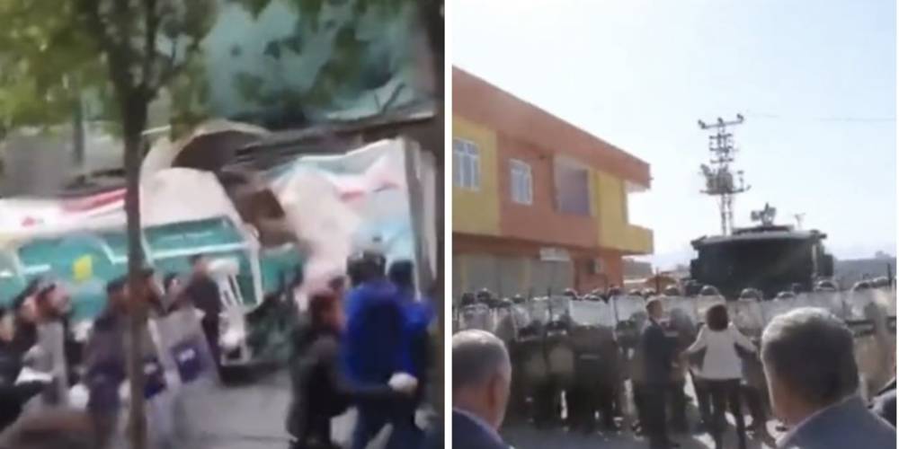 Polis, HDPKK’lıların “TSK, kimyasal silah kullandı” provokasyonuna izin vermedi