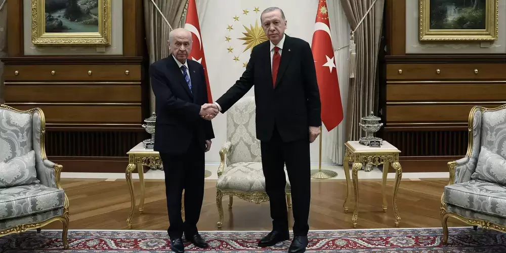 Cumhurbaşkanı Erdoğan, MHP Genel Başkanı Devlet Bahçeli'yi kabul etti