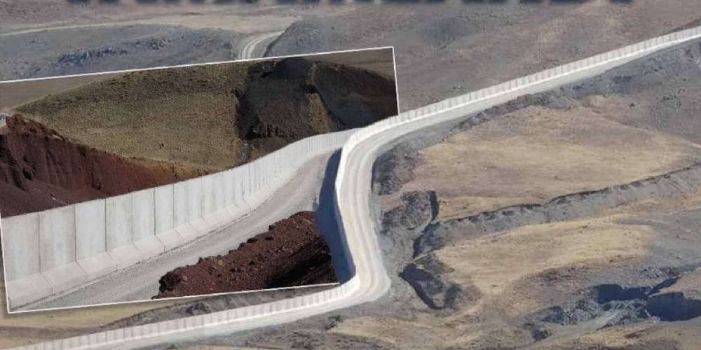 Van'ın İran sınırında örülmeye başlanan 64 kilometrelik güvenlik duvarının, yaklaşık 27 kilometresi tamamlandı