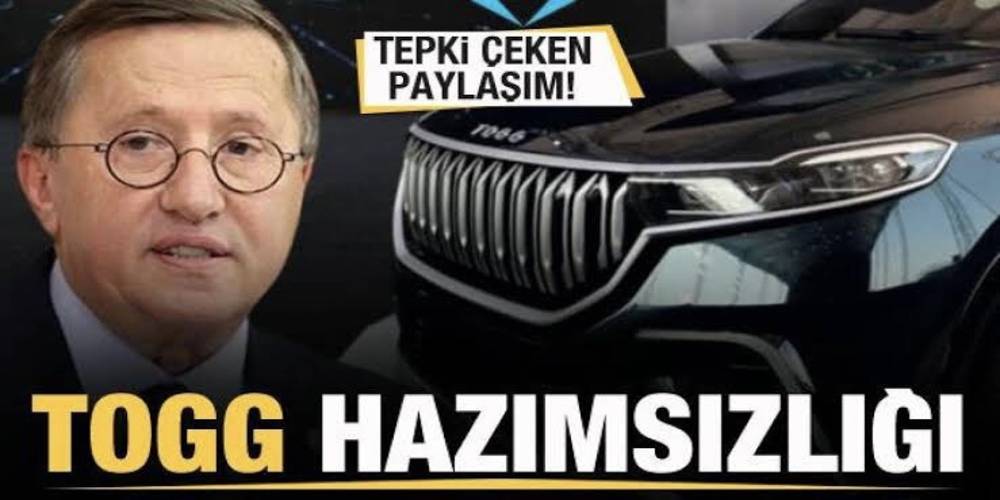 İYİ Parti'li Lütfü Türkkan'ın Togg hazımsızlığı