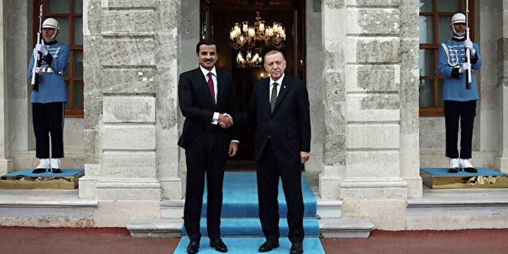 Cumhurbaşkanı Erdoğan Katar Emiri Şeyh Temim ile görüştü