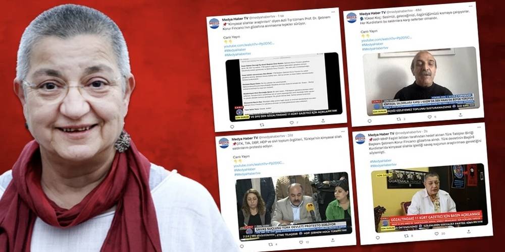 PKK’nın kanalı Medya TV’den Şebnem Korur Fincancı için ayaklanma çağrısı