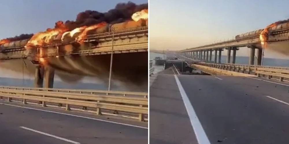Kırım'ı Rusya'ya bağlayan Kerç Köprüsü'nde patlama! Hasar büyük...