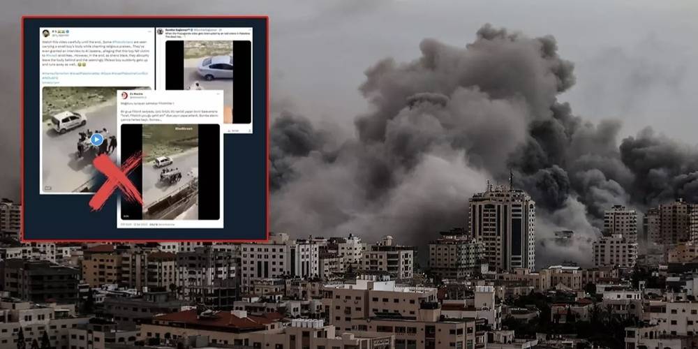 Dezenformasyonla Mücadele Merkezi: Bazı sosyal medya hesaplarından görüntülerle ilgili, “Filistinliler sahte cenaze töreni düzenledi” iddiası doğru değildir