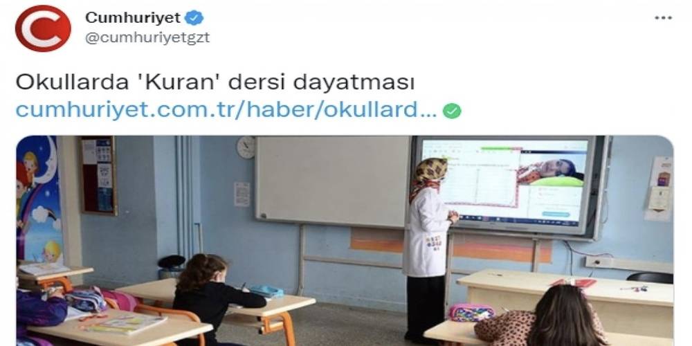 Cumhuriyet Gazetesi’in Kur’an-ı Kerim dersi rahatsızlığı