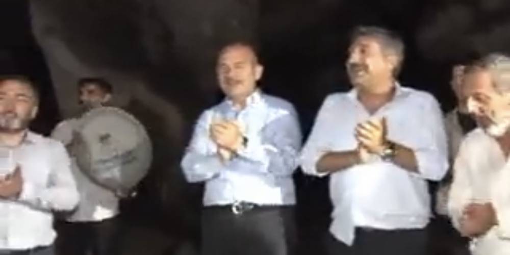 Bakan Soylu, teröristlerden temizlenen Bırkleyn Mağaralarında halay çekip Kürtçe şarkıya eşlik etti