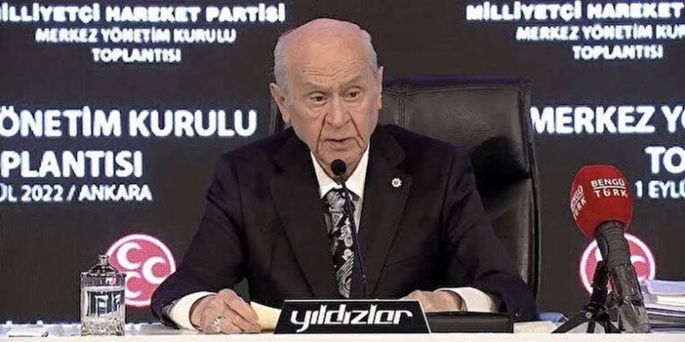 MHP Genel Başkanı Devlet Bahçeli: "MHP 2023 seçimlerine hazırdır. Cumhurbaşkanı adayımız Recep Tayyip Erdoğan'dır."