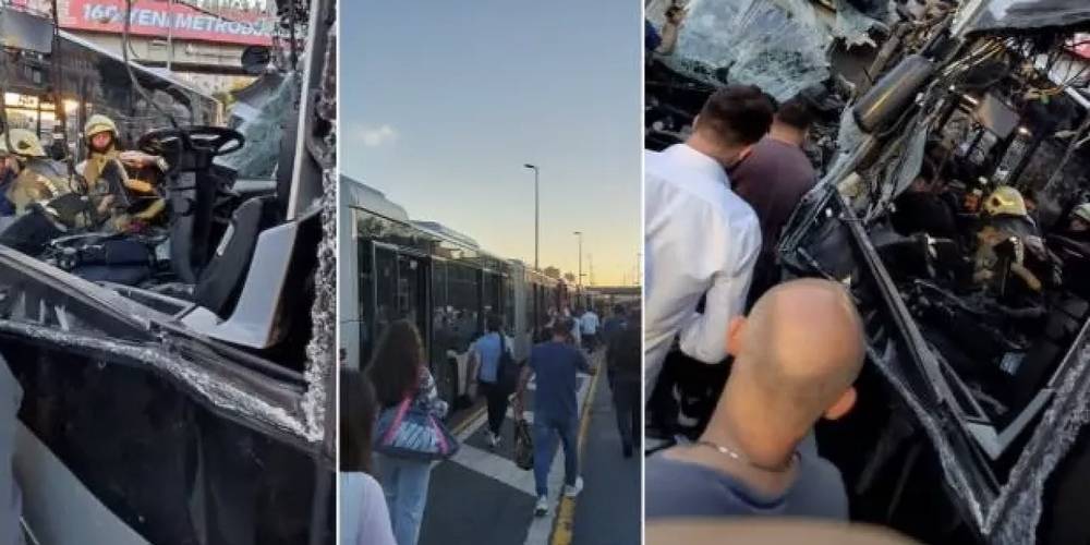 Avcılar'da iki metrobüs kafa kafaya çarpıştı: 42 yaralı