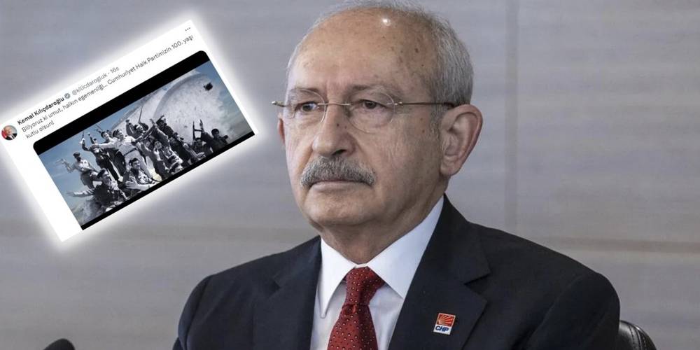 CHP kafasını kuma gömdü: Kemal Kılıçdaroğlu'nun paylaştığı ve EOKA'lı teröristlerin yer aldığı skandal görüntü hala kaldırılmadı!